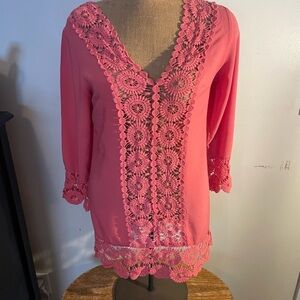 Solitaire Swim orange cover up size small